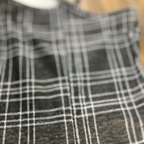 Black & White Plaid Mini Dress size M square neck, bodycon, thin straps Punk Y2K - Picture 12 of 16